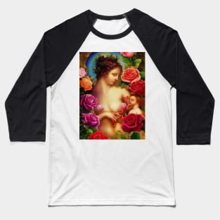 Lady Rose with child art design. Baseball T-Shirt